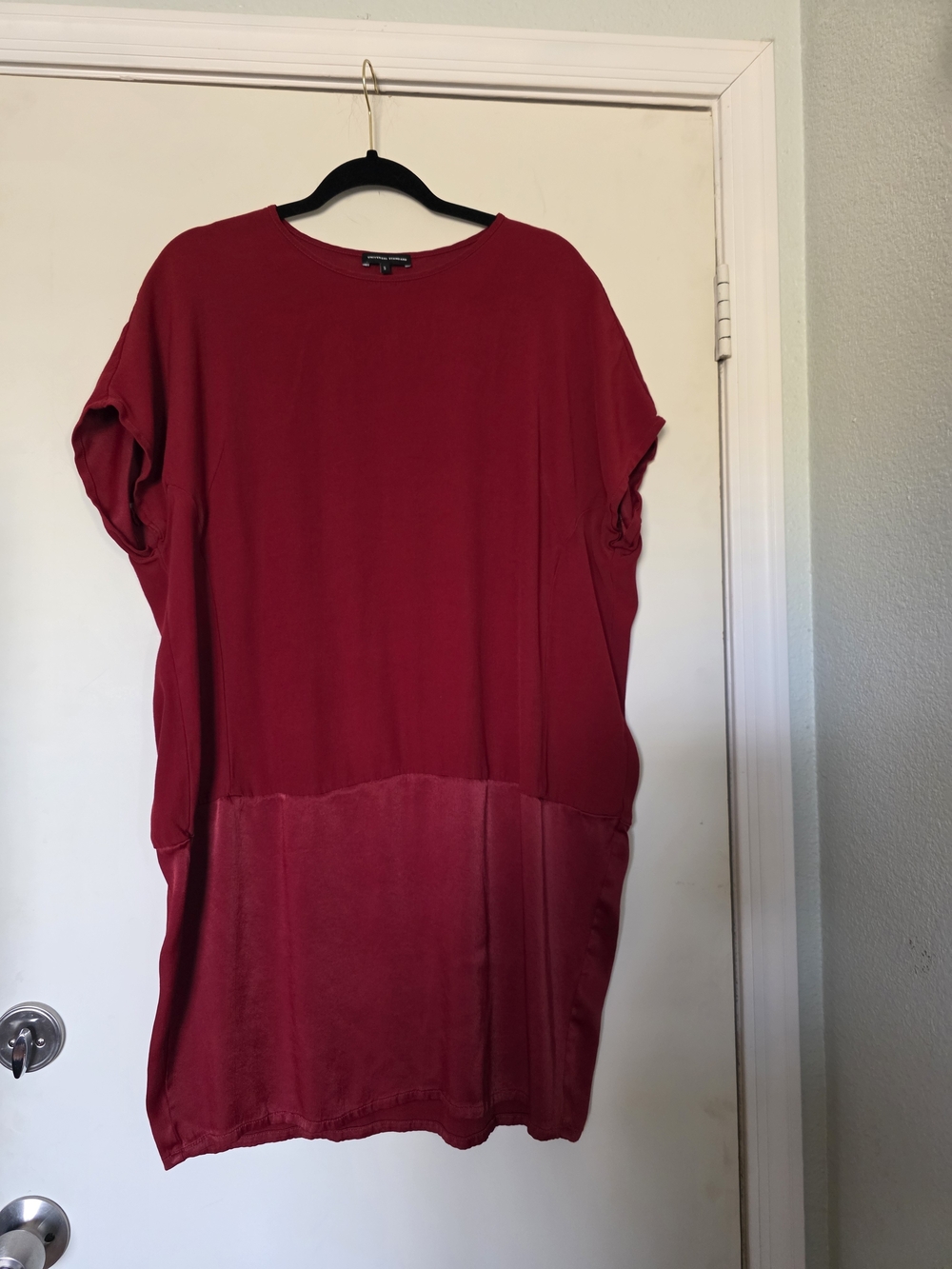 Universal Standard Red Short Sleeve Shift Dress